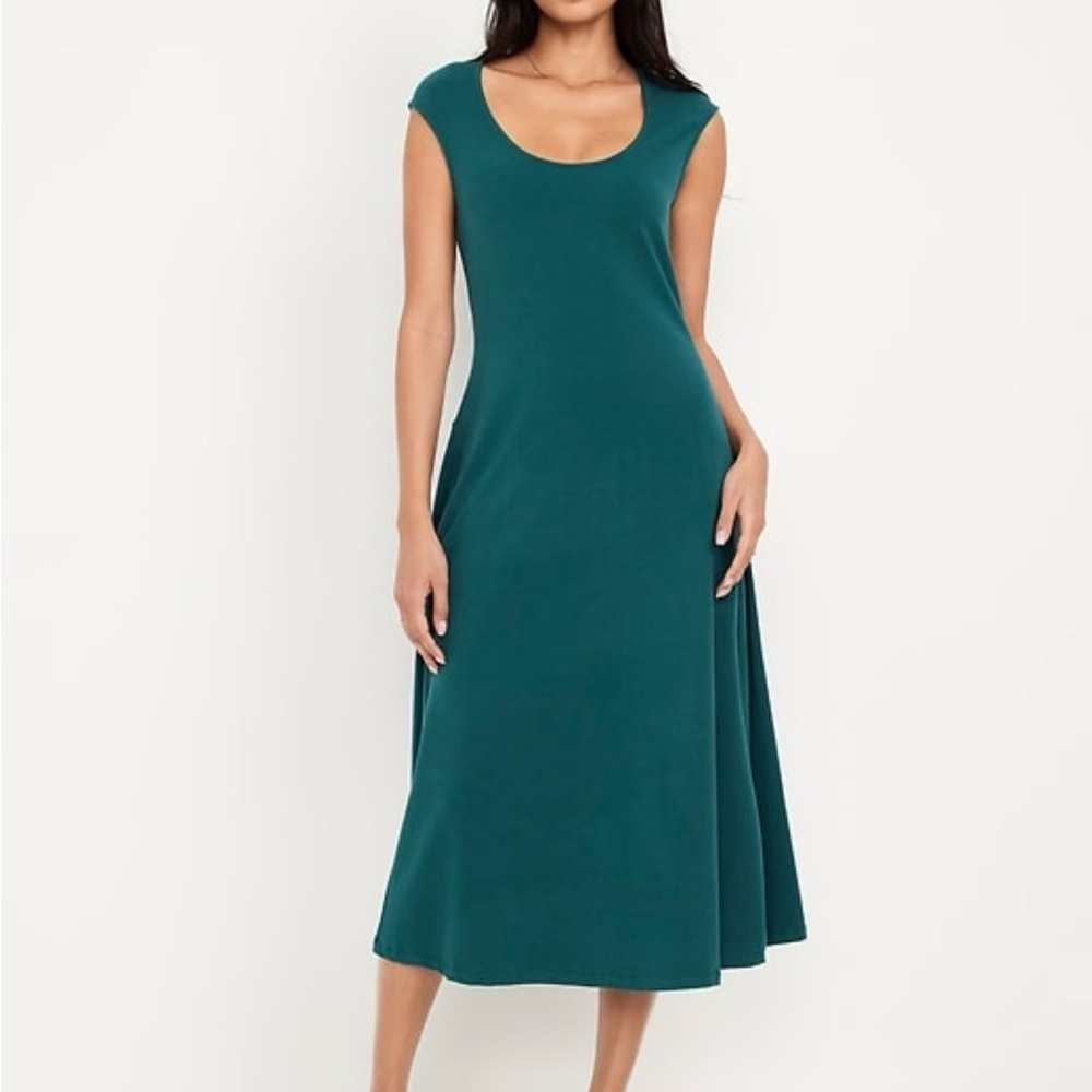 Elegant Teal Midi Dress